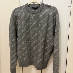 Brand New Balenciaga Reflective Cashmere Grey Sweater - Retail $1650